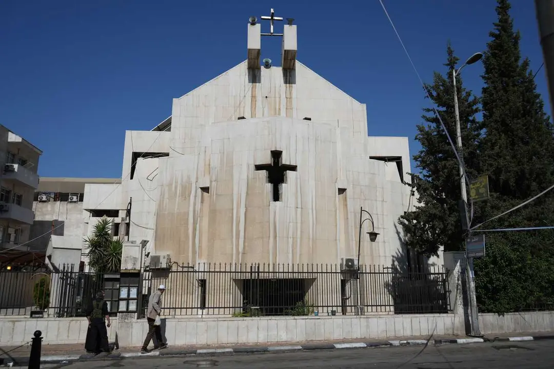 Archivo - La Iglesia Mar Elias, en Damasco, Siria, donde se produjo un atentado el 22 de junio de 2025 que dej&oacute; 25 personas fallecidas.