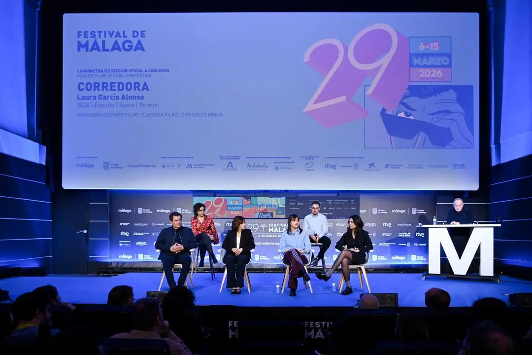 Presentaci&oacute;n de la cinta 'Corredora' en el Festival de M&aacute;laga.