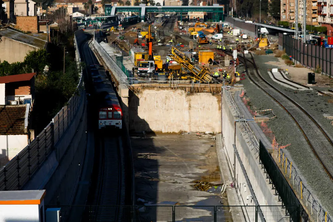 10-03-21 INICIO DE LA CIRCULACION DE TRENES EN EL TUNEL SOTERRADO DE LA ESTACION DEL CARMEN EN MURCIA