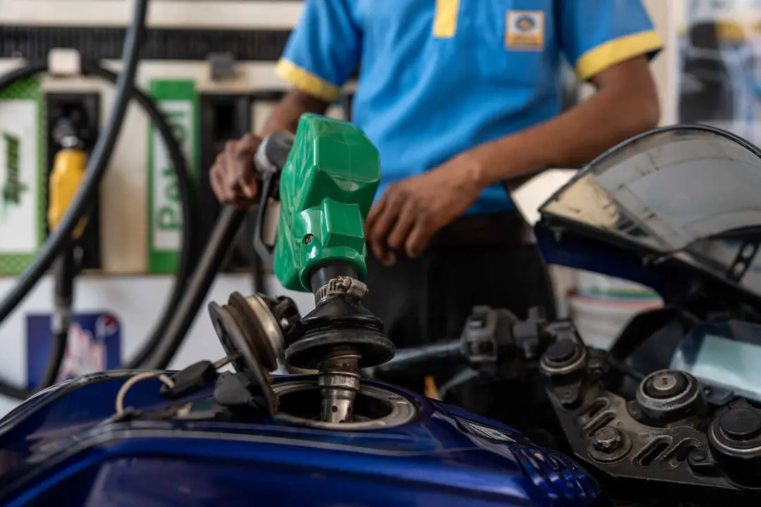 A petrol pump attendant fills fuel in a bike at a petrol station. Oil prices rose on Tuesday as geopolitical tensions linked to Iran and the Strait of Hormuz continued to shape market sentiment. Brent crude traded at 1.67 per barrel, while WTI rose to 7.60. Prices had earlier slipped to around 0 a barrel after comments by Donald Trump on the Iran conflict.