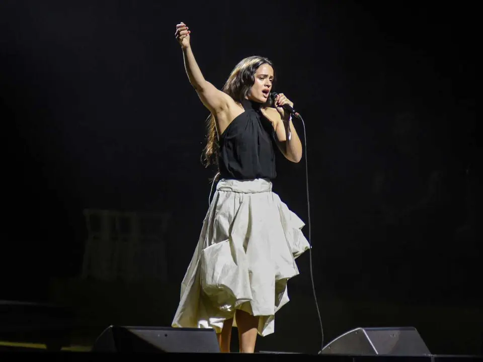 La cantante Rosal&iacute;a durante el Concierto-Manifiesto x Palestina en el Palau Sant Jordi, a 29 de enero de 2026, en Barcelona, Catalunya (Espa&ntilde;a). El Concierto-Manifiesto x Palestina, cuenta con artistas como Bad Gyal, Oques Grasses, Morad, Llu&iacute;s Llach, Amaia o Ferm&iacute;n Muguruza, como culminaci&oacute;n de la campa&ntilde;a de movilizaci&oacute;n Act x Palestine promovida por organizaciones palestinas de derechos humanos y una red de entidades europeas.,Image: 1070433376, License: Rights-managed, Restrictions: , Model Release: no, Credit line: Alberto Paredes / Europa Press / ContactoPhoto