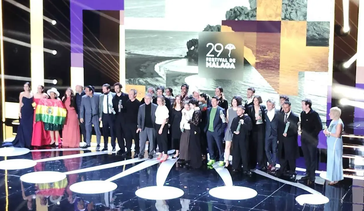 Un momento de la gala de clausura del 29 Festival de M&aacute;laga.