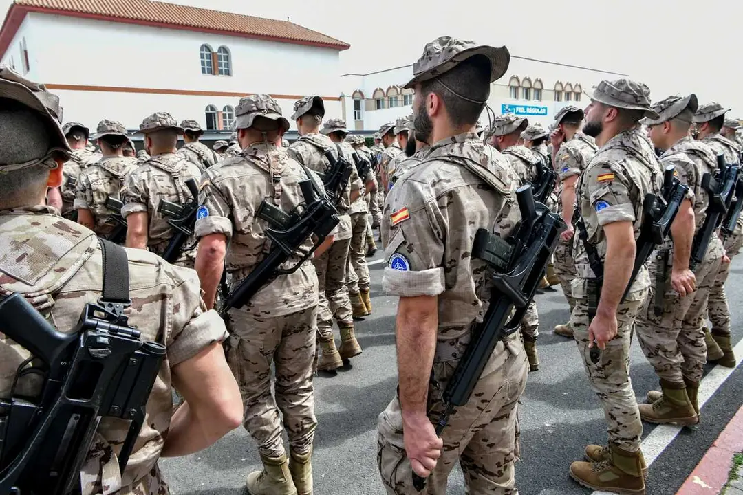 Archivo - Contingente militar espa&ntilde;ol de Ceuta 