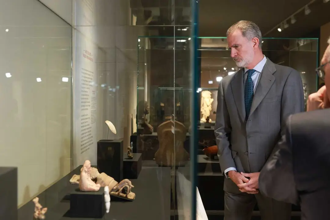 El Rey Felipe VI visita la exposici&oacute;n &ldquo;La mitad del mundo. La mujer en el M&eacute;xico ind&iacute;gena&rdquo; en el Museo Arqueol&oacute;gico Nacional