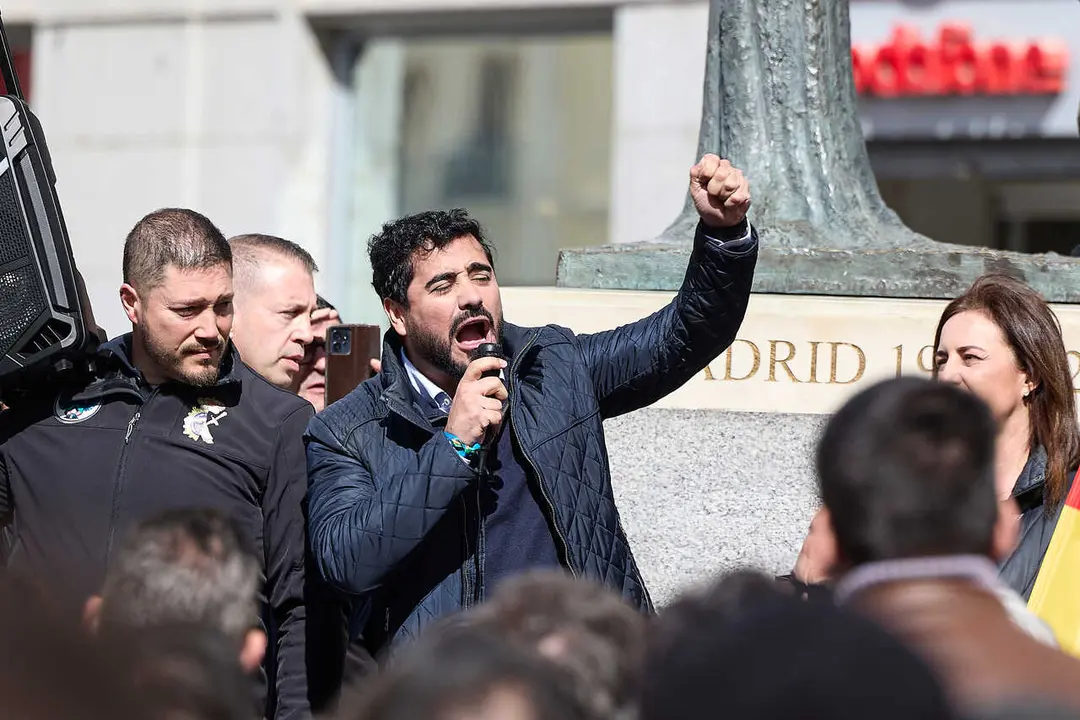 El eurodiputado y l&iacute;der de Se Acab&oacute; La Fiesta (SALF), Luis 'Alvise' P&eacute;rez, a 14 de marzo de 2026, en Madrid (Espa&ntilde;a).