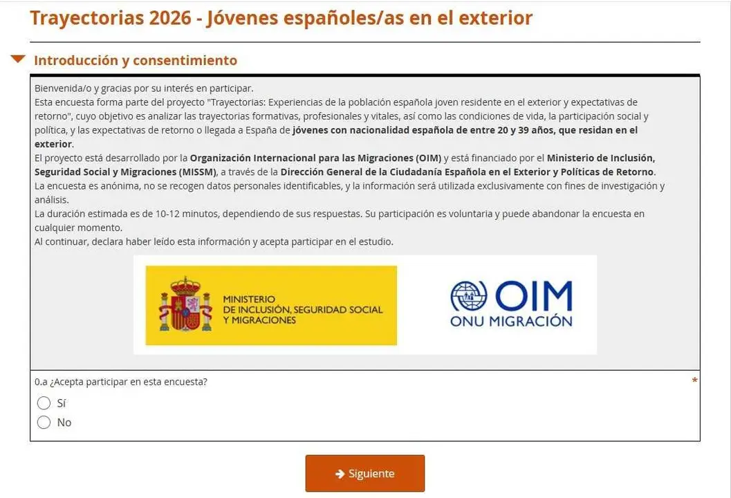 Campa&ntilde;a del MISSM sobre j&oacute;venes en el exterior.