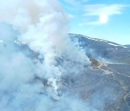 Declarado &iacute;ndice de gravedad 1 en un incendio forestal intencionado en Lomba (Le&oacute;n)