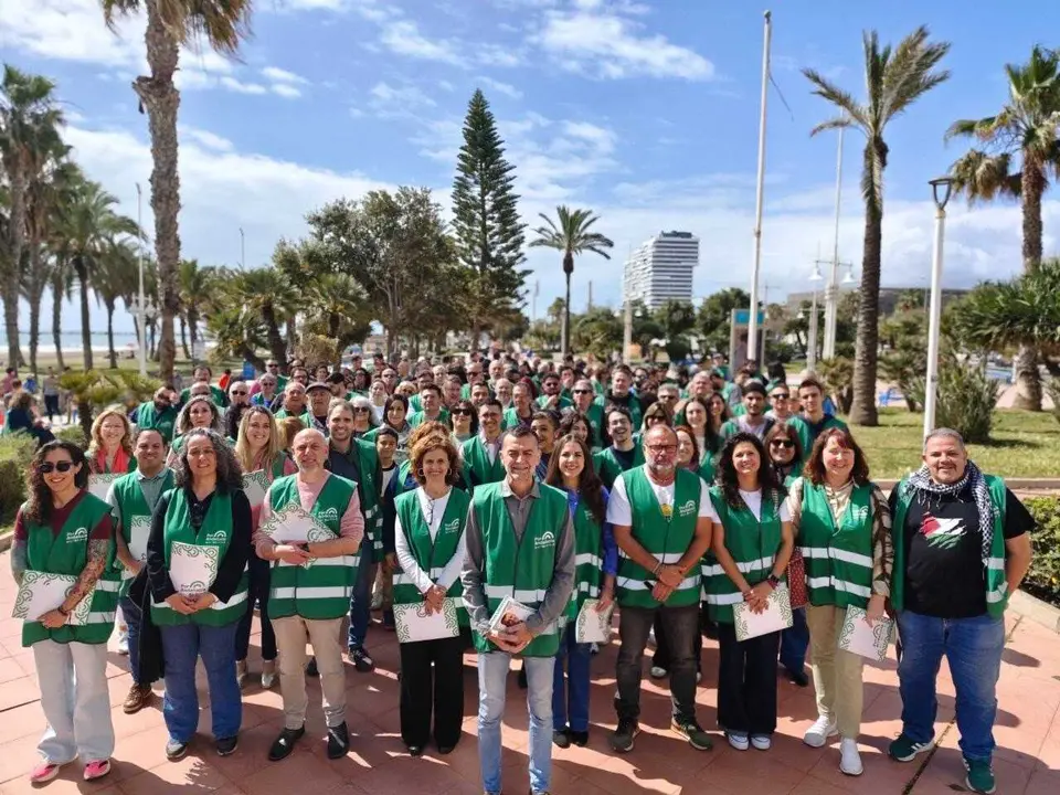El coordinador federal de IU y candidato de Por Andaluc&iacute;a a la Presidencia de la Junta, Antonio Ma&iacute;llo, en M&aacute;laga.