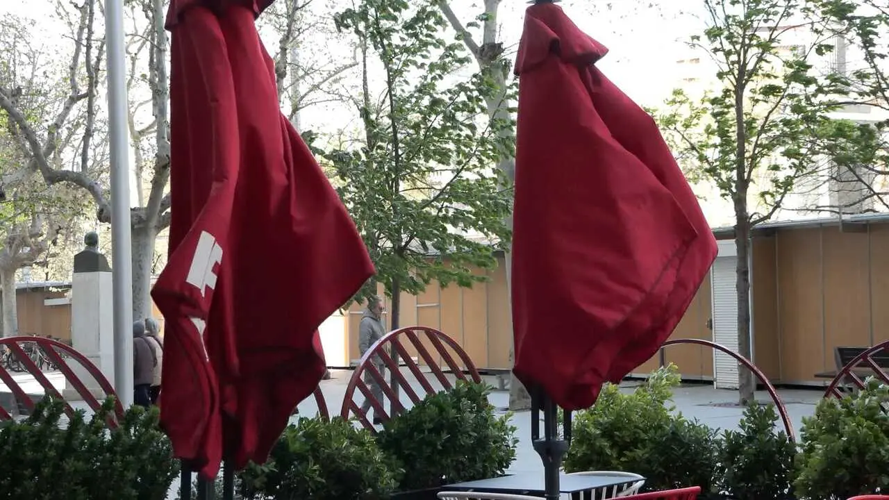 Fuerte racha de viento.