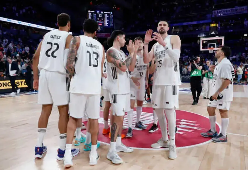 Real Madrid celebrando su victoria