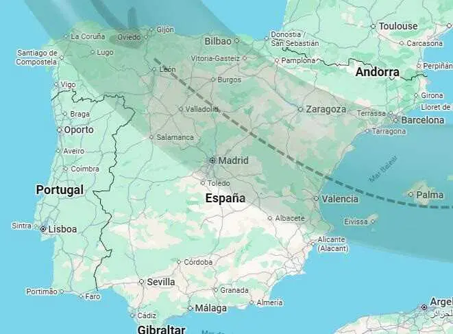 Eclipse solar en Espa&ntilde;a en agosto