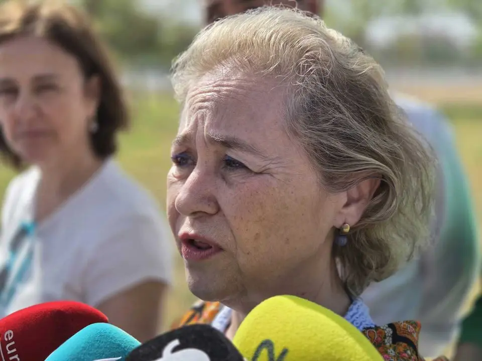 La consejera de Educaci&oacute;n, Ciencia y Formaci&oacute;n Profesional en funciones atiende a los medios.