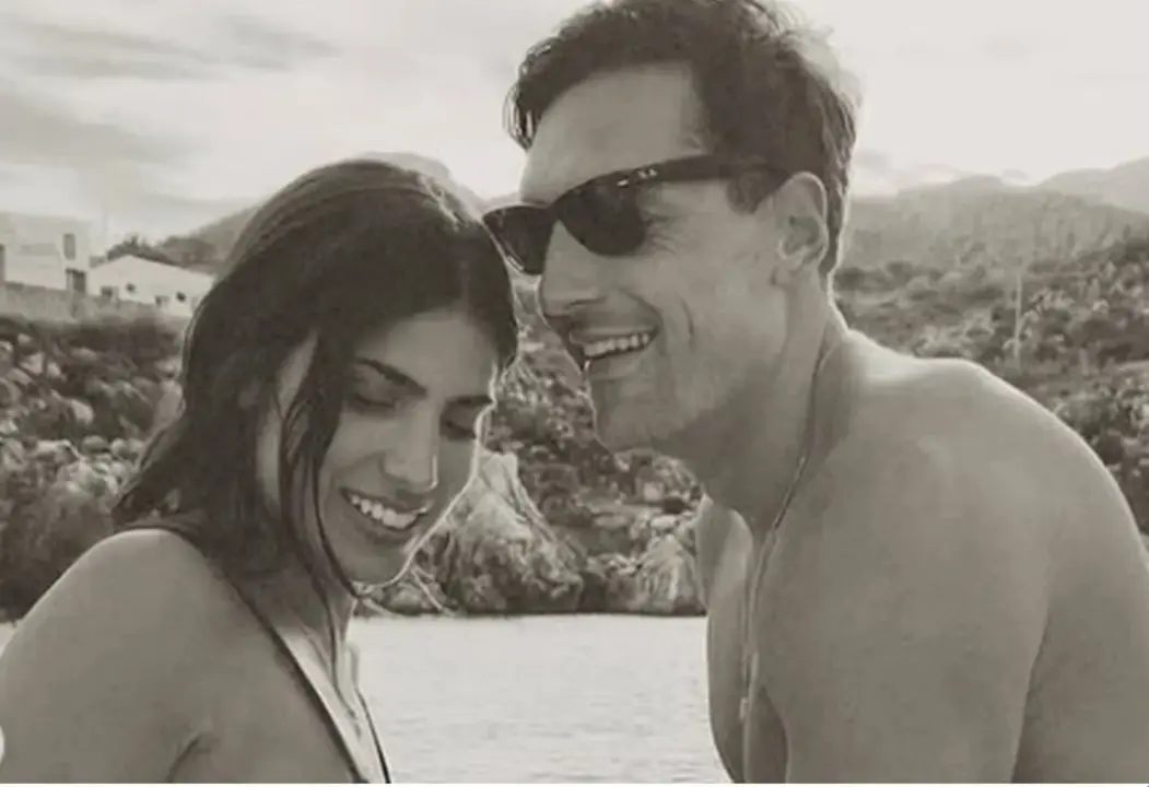 Elena Ferno junto a su fallecido novio