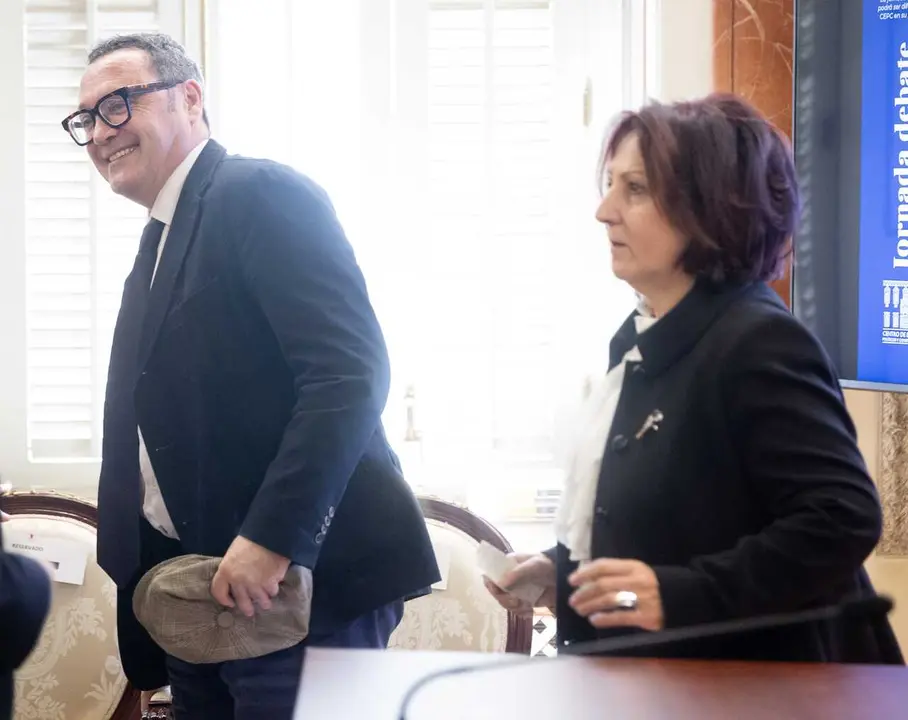 La fiscal general del Estado, Teresa Peramato Mart&iacute;n, y el ex-fiscal general del Estado, &Aacute;lvaro Garc&iacute;a Ortiz, durante la II Jornada de debate sobre el proyecto de Ley Org&aacute;nica de Enjuiciamiento Criminal. Archivo. 