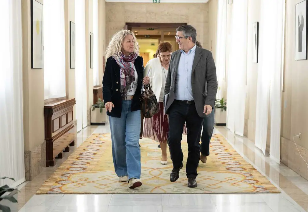 El portavoz del PSOE en el Congreso, Patxi L&oacute;pez, a su llegada a la Junta de Portavoces en el Congreso de los Diputados, a 14 de abril de 2026, en Madrid (Espa&ntilde;a).