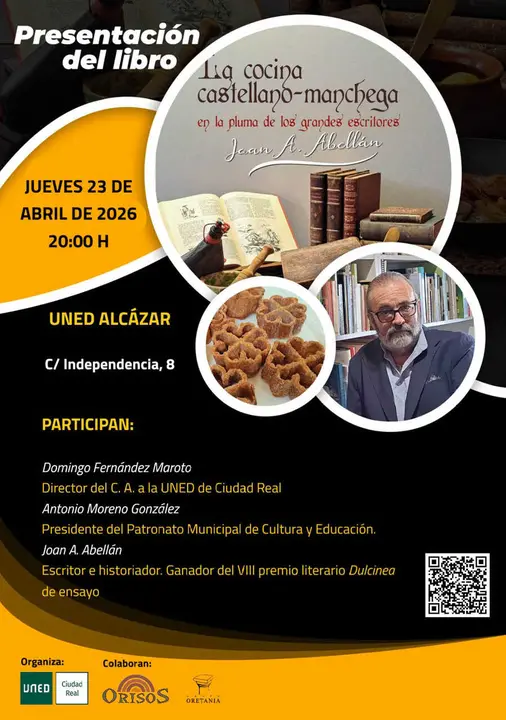 Presentaci&oacute;n del libro de Joan A. Abell&aacute;n en la UNED de Alc&aacute;zar de San Juan, uno de los actos destacados de su agenda literaria esta semana.