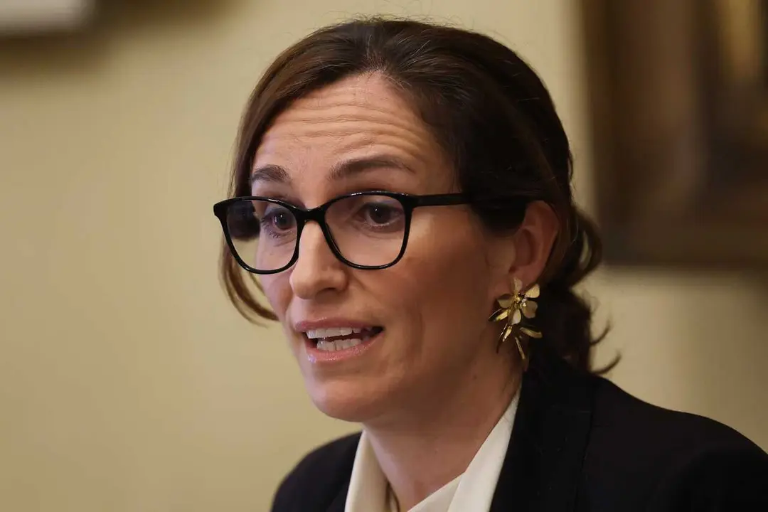 La ministra de Sanidad, M&oacute;nica Garc&iacute;a, durante una comparecencia ante la Comisi&oacute;n de Sanidad en el Senado, a 23 de abril de 2026, en Madrid (Espa&ntilde;a).