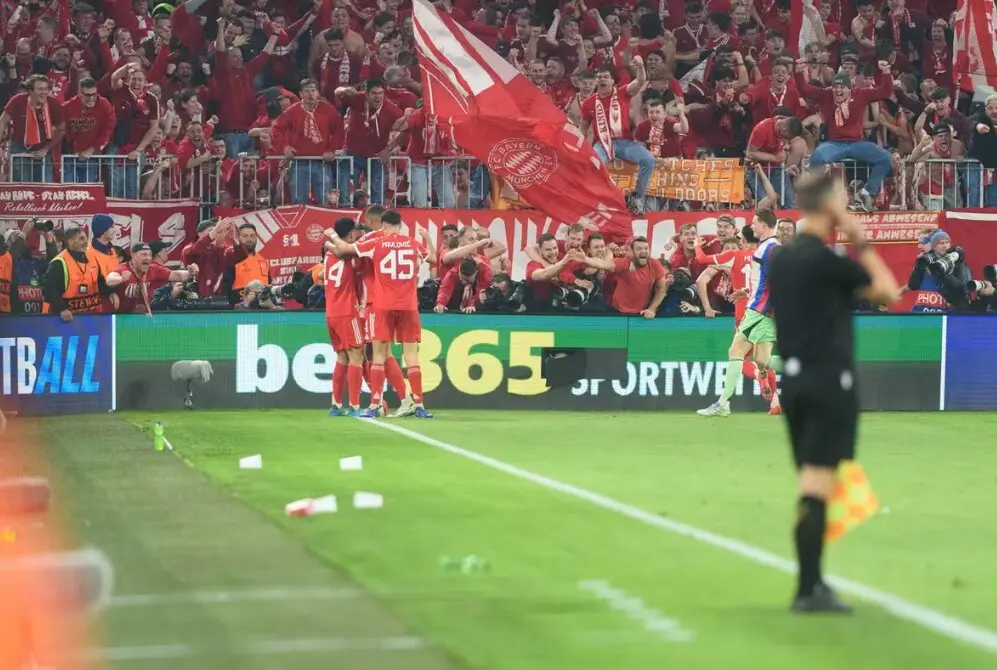 Bayern de M&uacute;nich celebrando un gol
