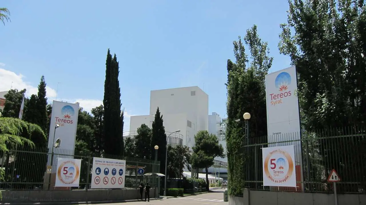 Archivo - F&aacute;brica de la empresa Tereos Syral en Zaragoza