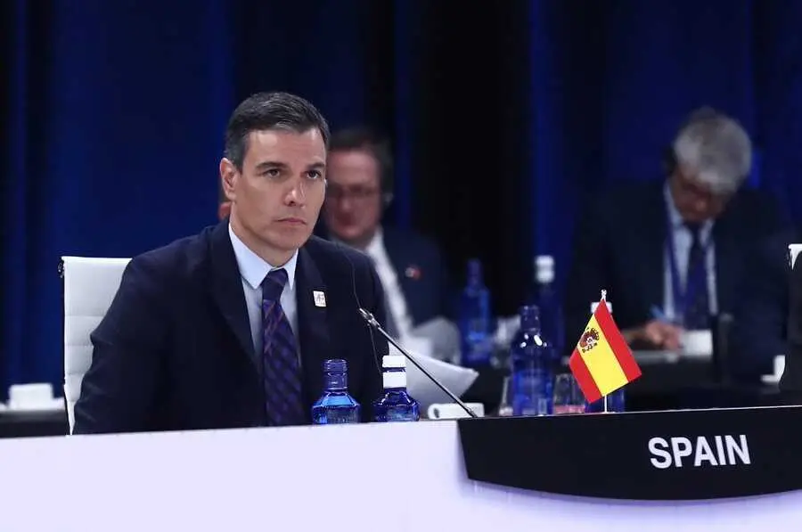 Archivo - El presidente del Gobierno, Pedro S&aacute;nchez, durante la cumbre de la OTAN.