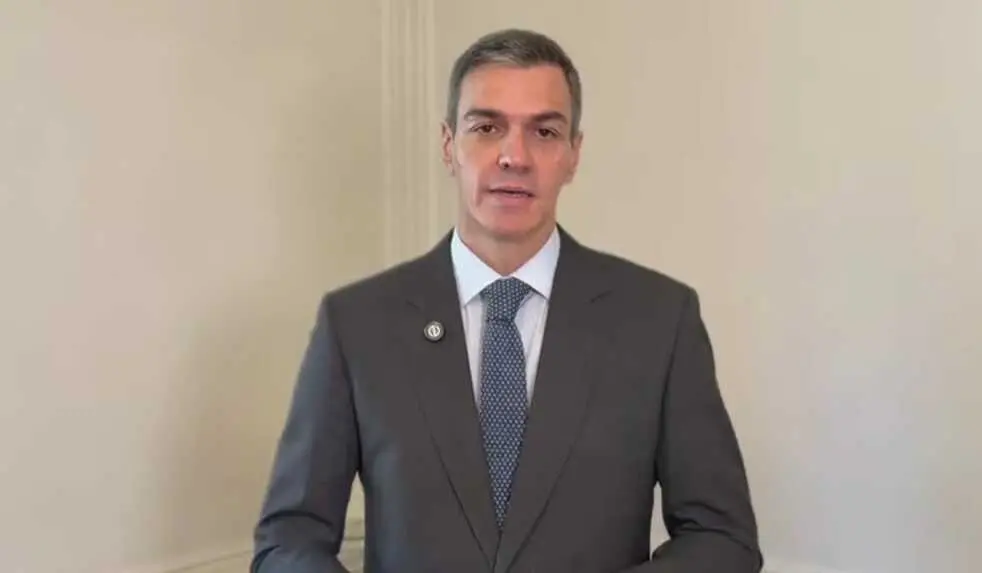 Pedro S&aacute;nchez en el v&iacute;deo que ha enviado al Congreso Extraordinario del PSOE de Extremadura