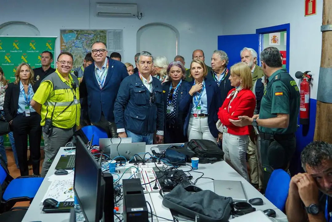 El consejero de Sanidad, Presidencia y Emergencias de la Junta de Andaluc&iacute;a, Antonio Sanz, en la reuni&oacute;n del Comit&eacute; Asesor del Plan Territorial de Emergencia de Protecci&oacute;n Civil de Andaluc&iacute;a con motivo del Gran Premio.