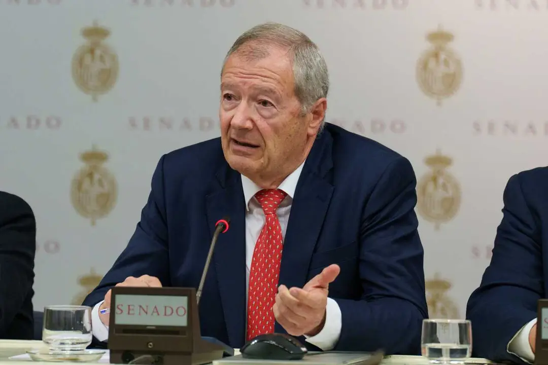 El presidente de la Comisi&oacute;n de Investigaci&oacute;n de Accidentes Ferroviarios (CIAF), Ignacio Barr&oacute;n de Angoiti, durante una comparecencia ante la Comisi&oacute;n de Investigaci&oacute;n en el Senado