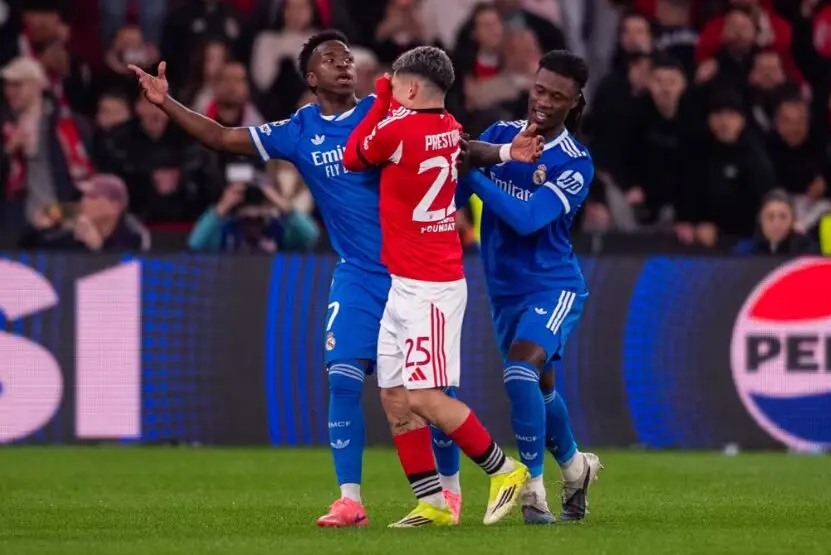 Prestianni en el partido contra el Real Madrid