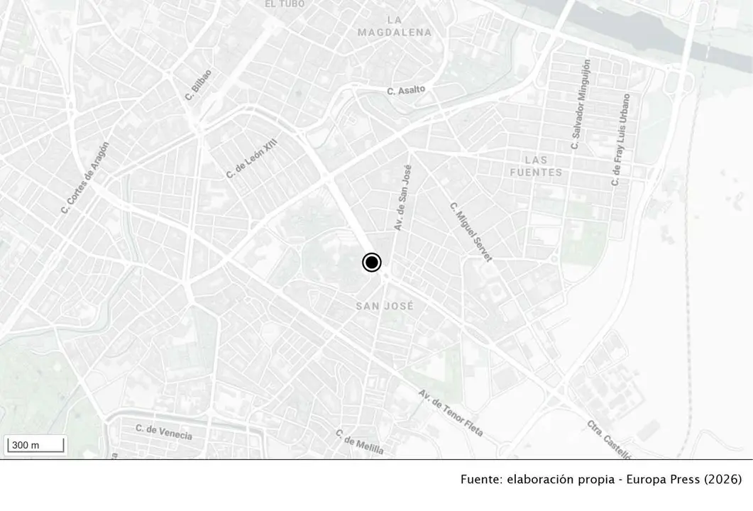 Ubicaci&oacute;n de la calle Illueca, en Zaragoza.