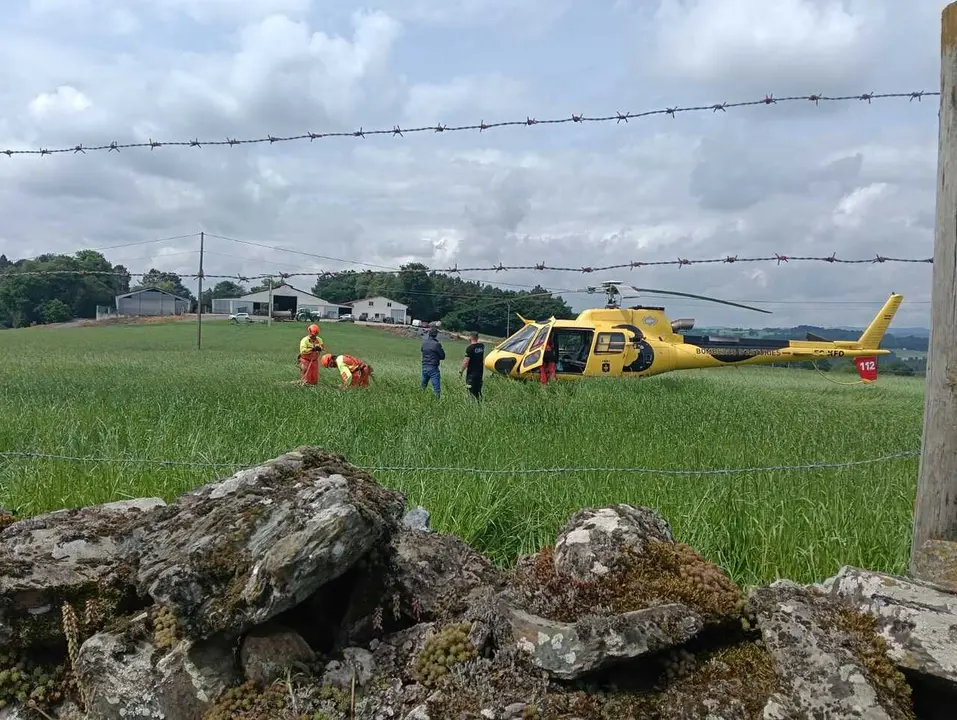 El helic&oacute;ptero que particip&oacute; en el operativo