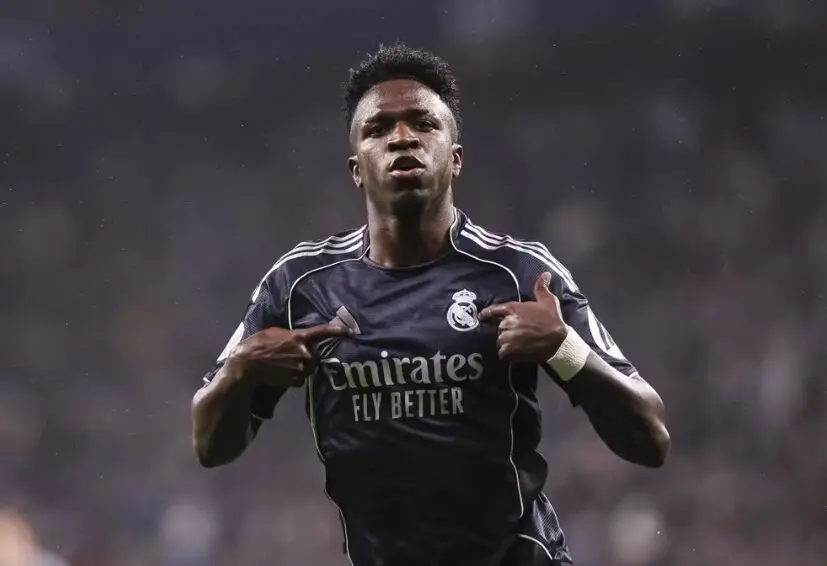 Vin&iacute;cius Jr celebrando su gol ante el Espanyol