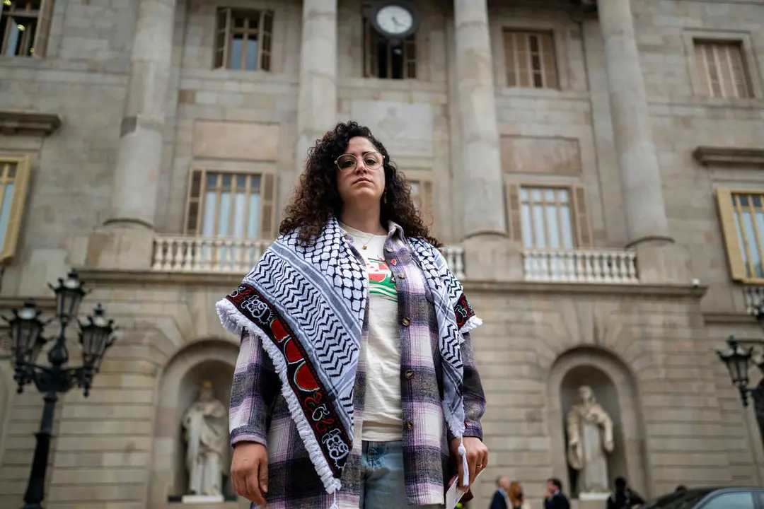 La mujer del activista espa&ntilde;ol-palestino Saif Abukeshek, Sally Issa.