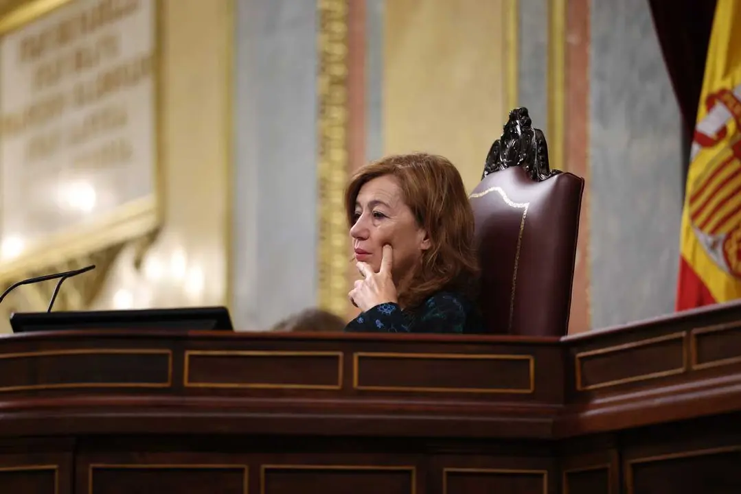 La presidenta del Congreso, Francina Armengol, durante una sesi&oacute;n plenaria en el Congreso, a 30 de abril de 2026