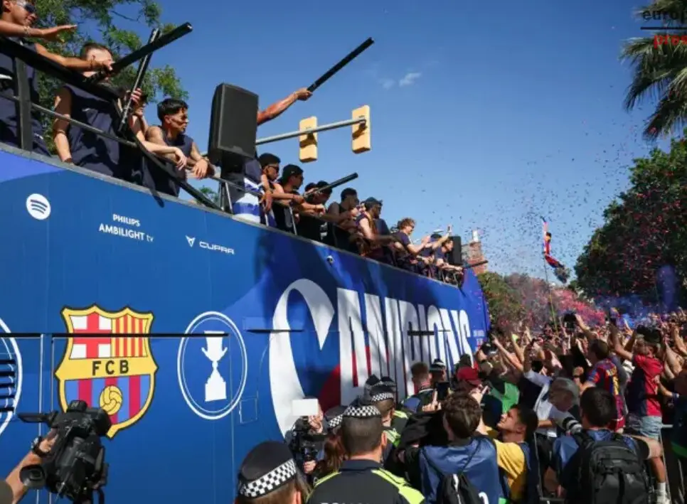 La r&uacute;a de campe&oacute;n del Barcelona