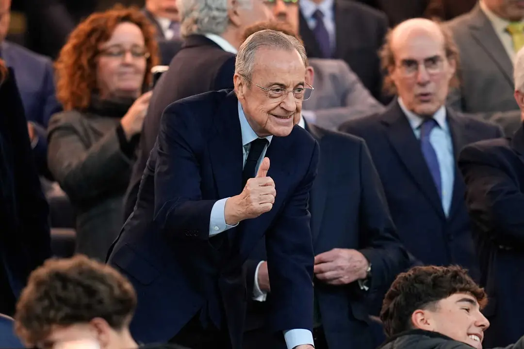Archivo - Florentino Perez, President of Real Madrid is seen during the Spanish League, LaLiga EA Sports, football match played between Real Madrid and Getafe CF at Bernabeu stadium on March 02, 2026, in Madrid, Spain.