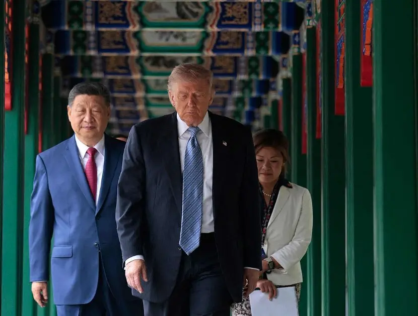 Xi Jinping junto a Trump