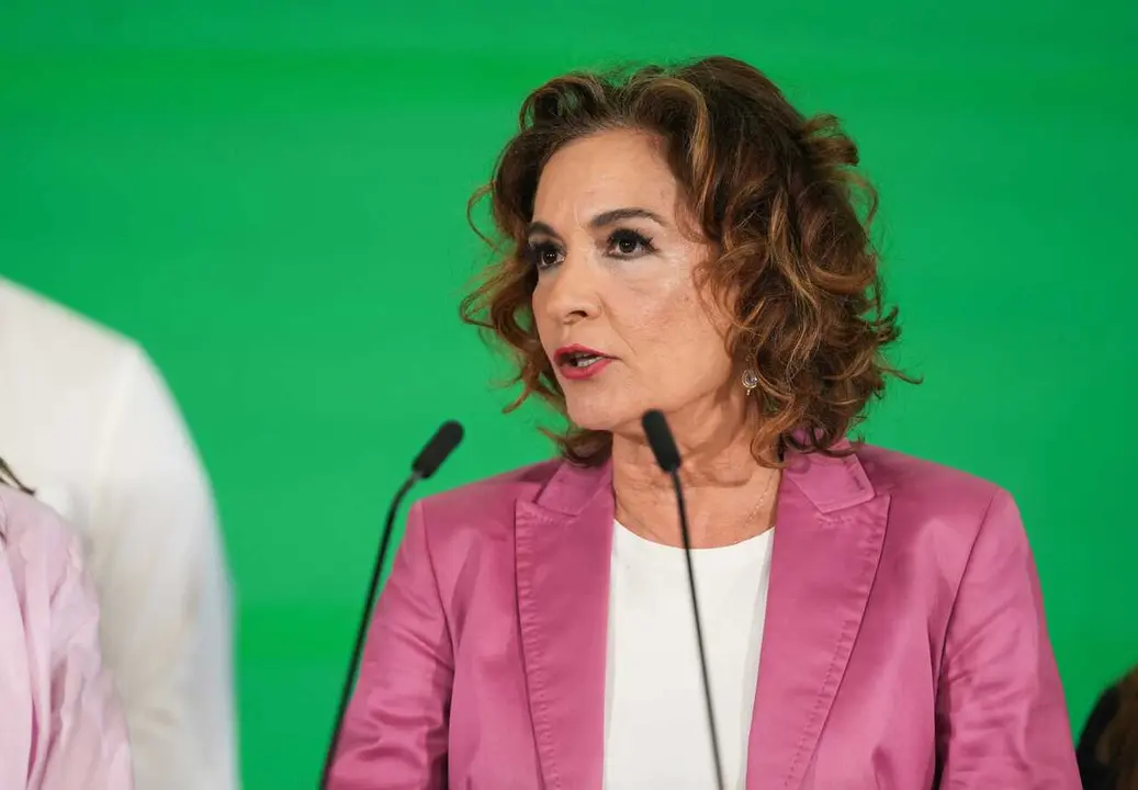 La secretaria general del PSOE-A y candidata a la Presidencia de la Junta, Mar&iacute;a Jes&uacute;s Montero, valora los resultados electorales. A 17 de mayo de 2026 en Sevilla (Andaluc&iacute;a, Espa&ntilde;a). 