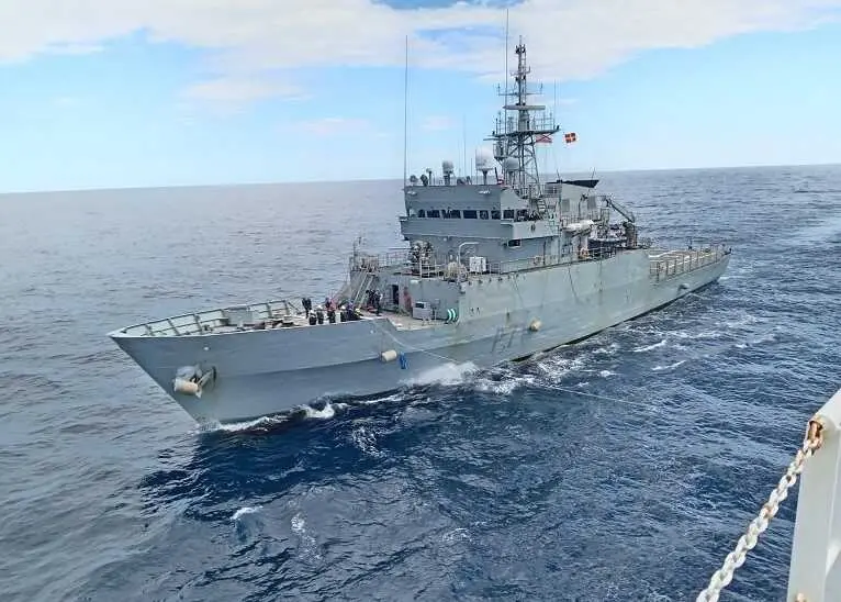 El patrullero 'Serviola', que colabor&oacute; en el rescate del carguero ruso 'Ursa Major' hundido frente a Cartagena el 23 de diciembre de 2024. 
