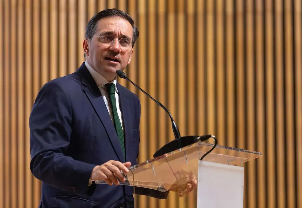El ministro de Asuntos Exteriores, Uni&oacute;n Europea y Cooperaci&oacute;n, Jos&eacute; Manuel Albares, durante un acto institucional.