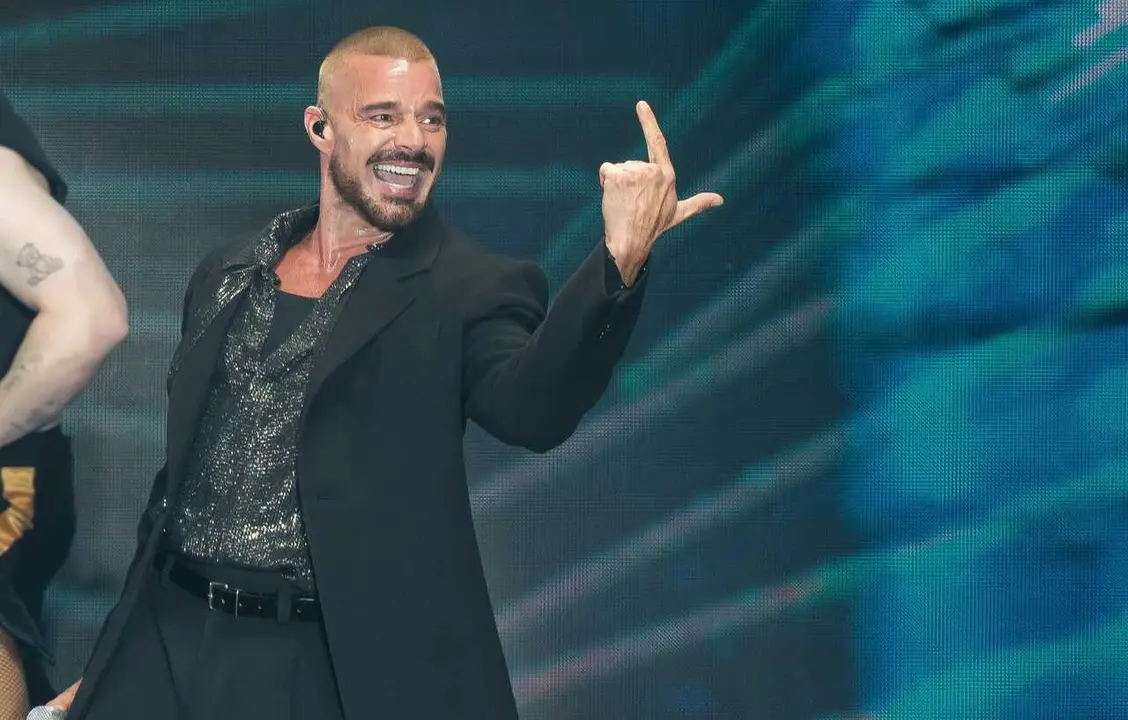 Ricky Martin performs live on stage in concert during the ''Christmas By Starlite'' Festival at Ifema.