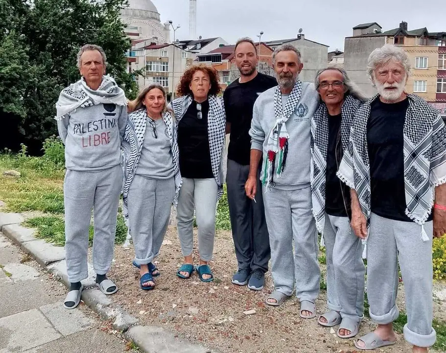 Delegaci&oacute;n gallega de la Global Summud Flotilla en Estambul, a 22 de mayo de 2026.