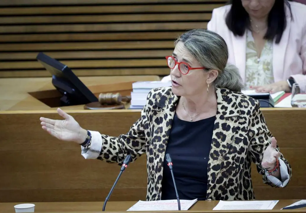 Archivo - La diputada del PPCV Elena Bastidas