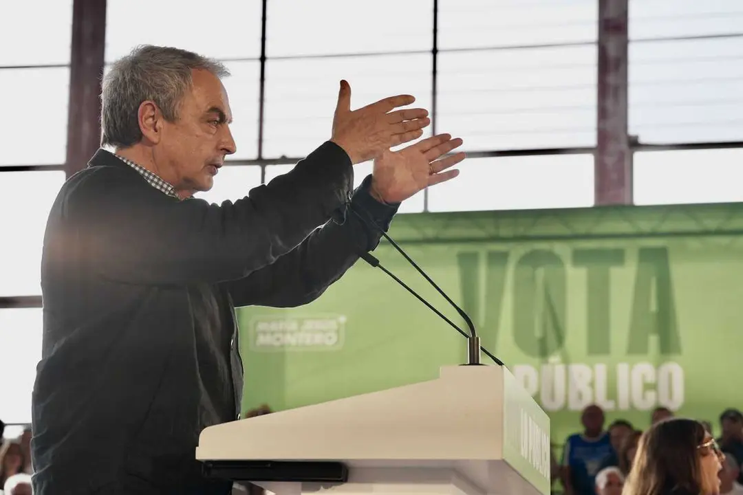 El expresidente del Gobierno Jos&eacute; Luis Rodr&iacute;guez Zapatero interviene en un acto de campa&ntilde;a en C&aacute;rtama (M&aacute;laga), a 1 de mayo de 2026 en C&aacute;rtama, M&aacute;laga (Andaluc&iacute;a, Espa&ntilde;a).