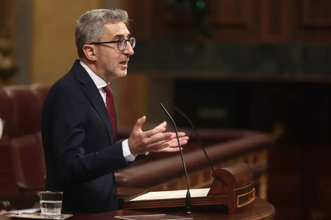 El ministro de Hacienda, Arcadi Espa&ntilde;a, interviene durante una sesi&oacute;n plenaria en el Congreso de los Diputados, a 27 de mayo de 2026, en Madrid (Espa&ntilde;a). 