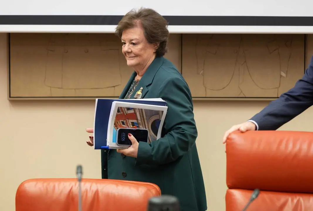 Archivo - La presidenta del Tribunal de Cuentas, Enriqueta Chicano, a su llegada a la Comisi&oacute;n Mixta para las Relaciones con el Tribunal de Cuentas, en el Congreso, a 24 de febrero de 2026, en Madrid (Espa&ntilde;a). 