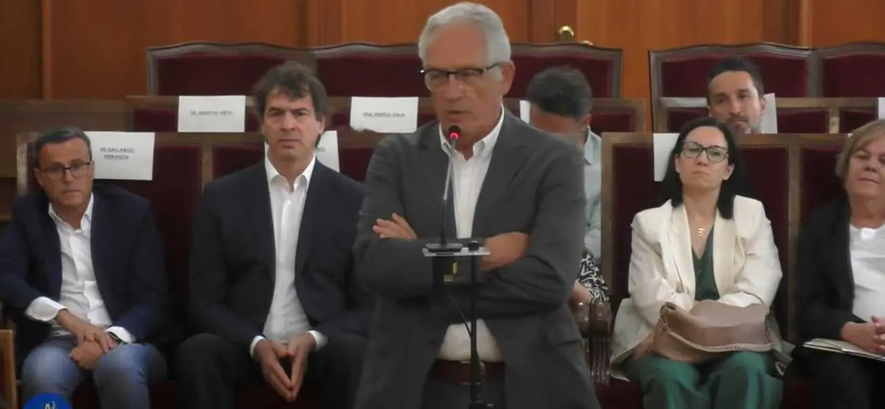 El exdiputado de Cultura de la Diputaci&oacute;n de Badajoz, Francisco Martos, en su declaraci&oacute;n como investigado en el caso David S&aacute;nchez ante la Audiencia Provincial de Badajoz, a 4 de junio de 2026.