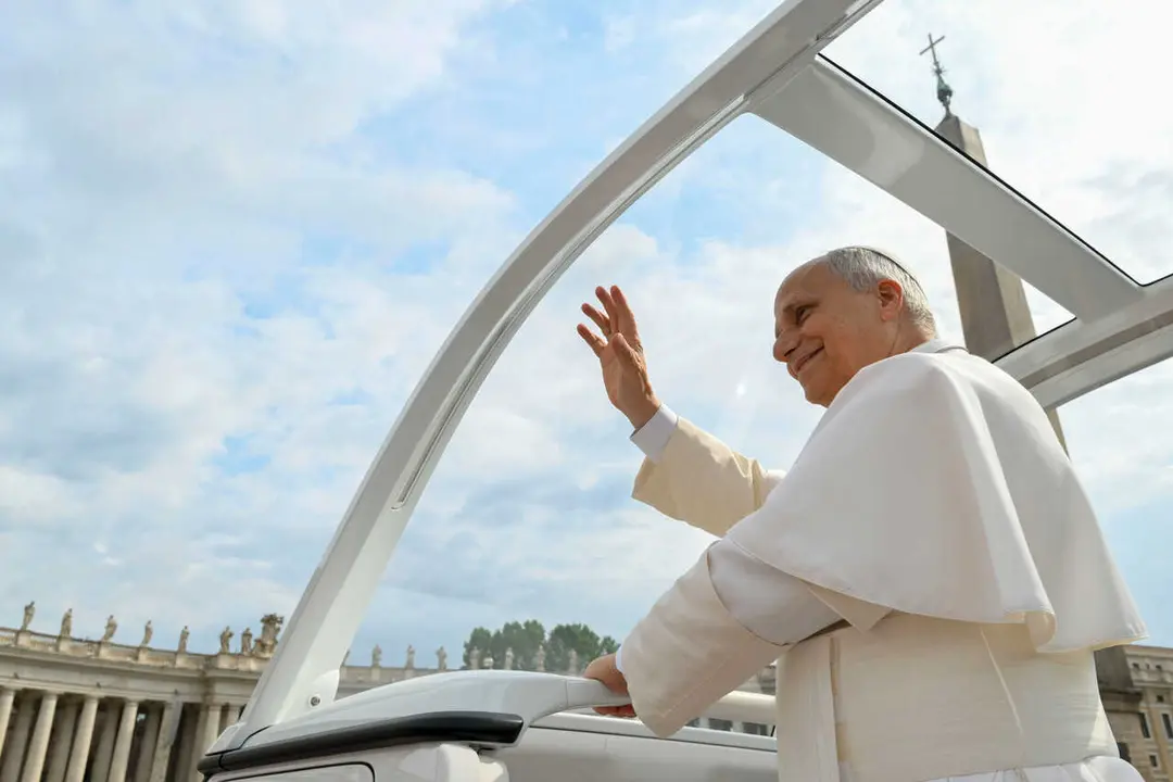 June 3, 2026, Citta' Del Vaticano: An handout image provided by Vatican Media shows Pope Leo XIV during his weekly General Audience in Vatican City, 3 June 2026. 
