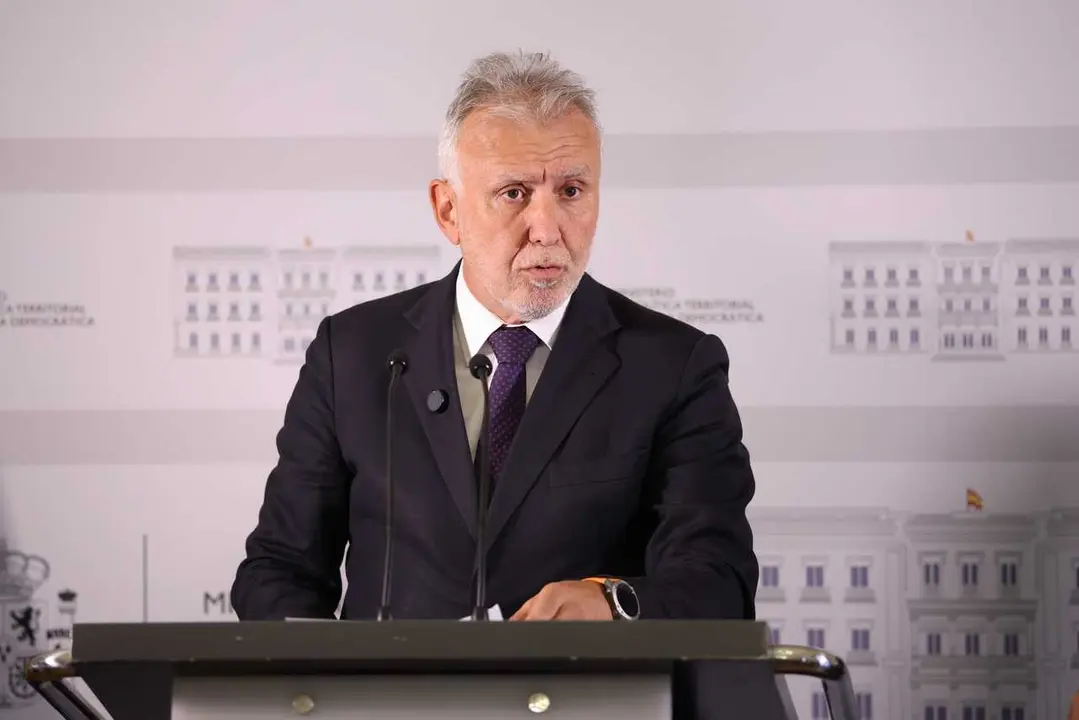 El ministro de Pol&iacute;tica Territorial y Memoria Democr&aacute;tica, &Aacute;ngel V&iacute;ctor Torres, durante las reuniones de la Comisi&oacute;n Bilateral Generalitat-Estado y de la Comisi&oacute;n Mixta de Transferencias, a 20 de mayo de 2026, en Madrid (Espa&ntilde;a). El ministro de Pol&iacute;tica T