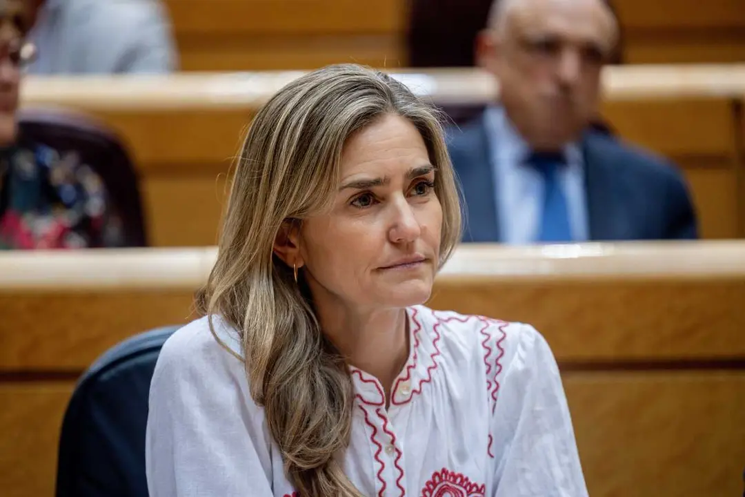 La vicepresidenta tercera y ministra para la Transici&oacute;n Ecol&oacute;gica y Reto Demogr&aacute;fico, Sara Aagesen, durante una sesi&oacute;n plenaria en el Senado, a 26 de mayo de 2026, en Madrid (Espa&ntilde;a).