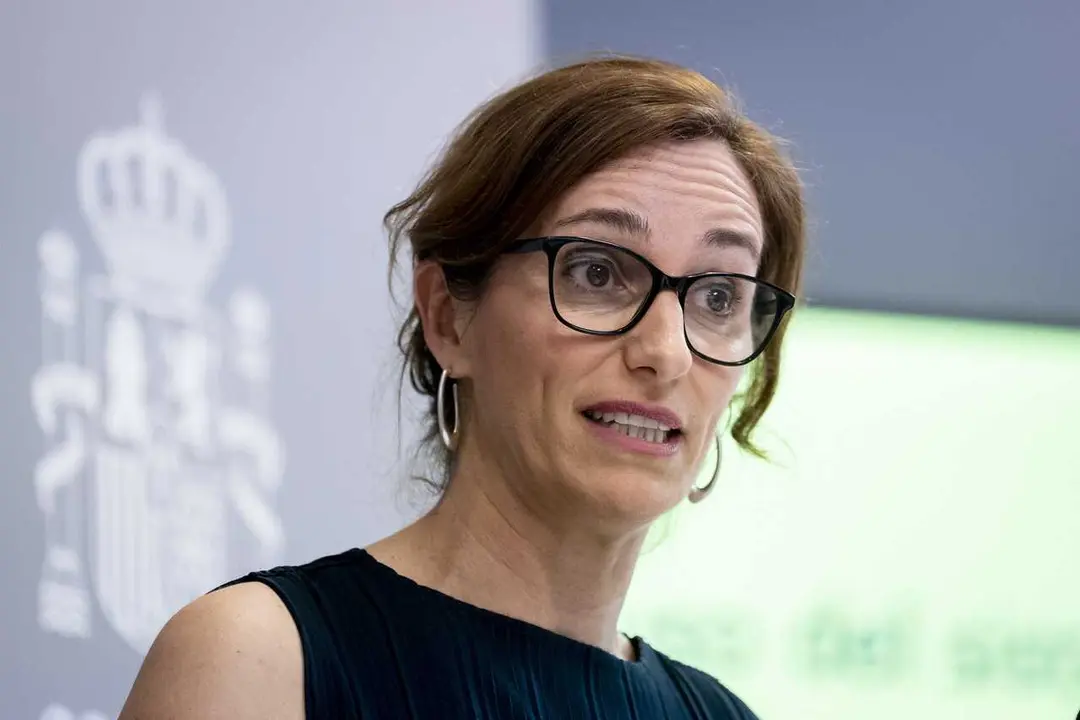 La ministra de Sanidad, M&oacute;nica Garc&iacute;a, durante la celebraci&oacute;n de la presentaci&oacute;n del &lsquo;Informe: Estado de salud y uso del sistema sanitario por la poblaci&oacute;n migrante en Espa&ntilde;a&rsquo;, a 1 de junio de 2026, en Madrid (Espa&ntilde;a). Este acto se enmarca en la hoja de r